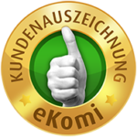 lexoffice Kundenbewertungen bei eKomi, ausgezeichnet mit dem Gold Siegel