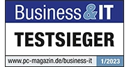Business&IT Testsieger Siegel für lexoffice 2023
