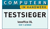 Computern im Handwerk Testsieger Siegel für lexoffice 2023