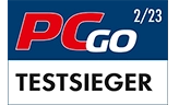 PCgo Testsieger Siegel für lexoffice 2023